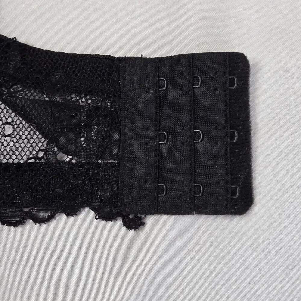 Unbranded Bra 40C Black lace Trim 90% Nylon 10% Spandex